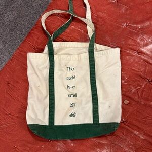 MAC MILLER RARE Small Worlds swimming Green and Cream Tote Bag